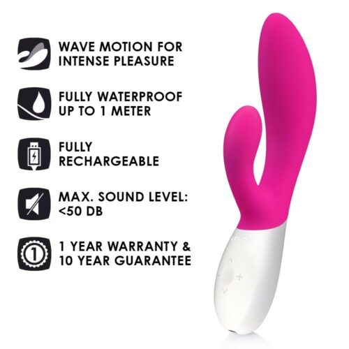 LELO Ina Wave Dual Stimulation Rabbit Vibrator Description