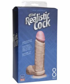 Doc Johnson Realistic Erect Cock With Balls Box