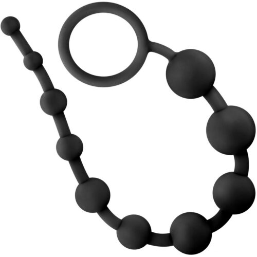 Luxe Silicone 10 Anal Beads By Blush Novelties Black