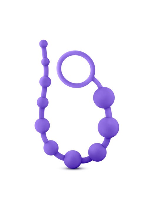 Luxe Silicone 10 Anal Beads By Blush Novelties Purple