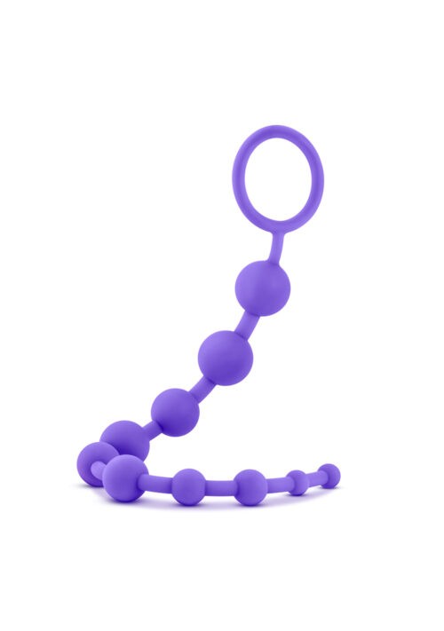 Luxe Silicone 10 Anal Beads By Blush Novelties Purple Side