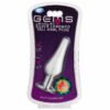 Cloud 9 Silver Tall Anal Plug with Rainbow Gem Front Box