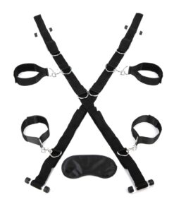 Over the Door Cross with 4 Soft Restraint Cuffs Content