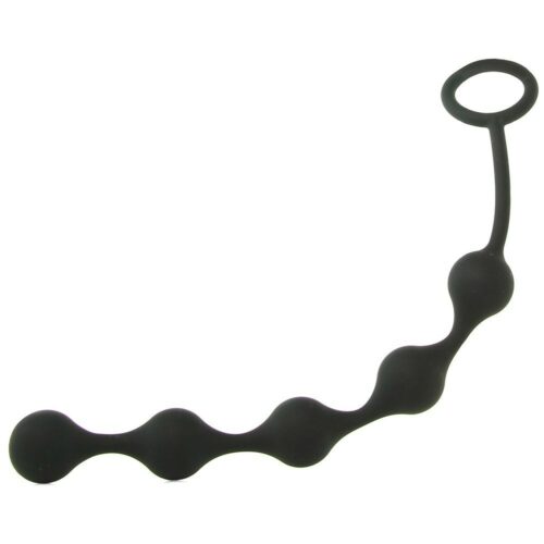 Icon Brands S Drops Silicone Anal Beads - Black Side