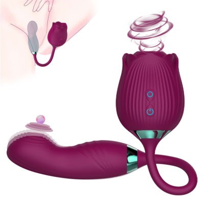 rose vibe dildo purple red air clit sucker