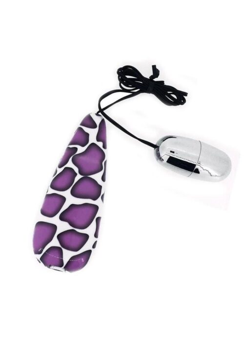 Primal Instinct Bullet Primal Instinct Bullet with Remote Control - Giraffe Print - Purple Get back to your primal instincts. The vibe has a variable speed control dial so you can escalate the sensations all the way to orgasm. The staggering power allows you to get there faster. Satisfy your most basic desire with this vibe. Powerful vibe, whisper-quiet, discreet and travel-friendly. - 2AA batteries (not included)