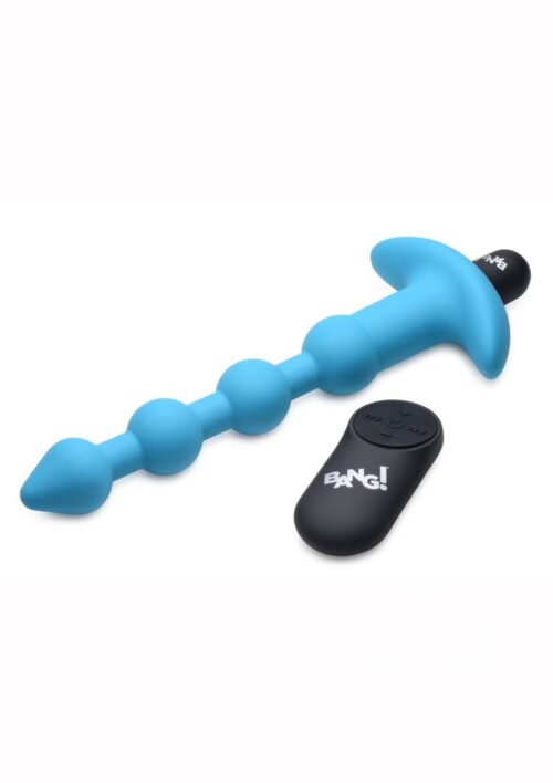 Bang! Vibrating Silicone Rechargeable Anal Beads with Remote Control - Pink black, blue, pink BDSM XR Brands