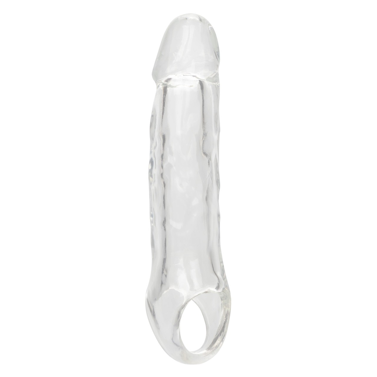 Introducing the Performance Maxx Clear Extension 5.5 inches, an innovative accessory designed to enhance your intimate experiences by providing added length and girth of penises. Featuring a solid ultra soft 1.25 Performance Maxx Clear Extension 5.5 inches from California Exotic Novelties. Firm head adds length. Added length 1.25 inches Specifications: SKU SE-1632-10-3. Color Clear. 1 year warranty. Features: Wearable, Phthalate free