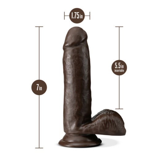 Dr. Skin Plus 7 inches Poseable Girthy Dildo Chocolate Brown from Blush Novelties. The Dr. Skin Plus Poseable Dildos are incredibly realistic and come with a poseable shaft that holds the desired position inside your body for comfort during play. Dr. Skin Poseable Dildos have a powerful suction cup base that secures to most flat, clean surfaces and are harness compatible! Made of body safe Thermoplastic Elastomers TPE, Dr. Skin Poseable Dildos are phthalate free, fragrance free, and latex free. The Dr. will see you now! Features: Poseable shaft that holds position. Made of body safe Thermoplastic Elastomers TPE. Phthalate free. Sturdy suction cup base and O-Ring harness compatible. Detailed for a realistic feel. Measures 7 inches in length, 5.5 inches insertable length by 1.75 inches in width. Blush Novelties - Dr. Skin. Categories: Dildos, Dongs, Realistic, Dildos and Dongs, Small, Medium Dildos, Realistic Dildos. Restricted, Amazon