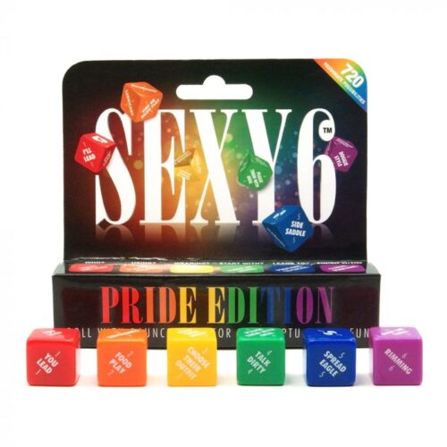 Sexy 6 Dice Pride Edition couples game from Creative Conceptions. Roll with raunchiness for impromptu flirty fun! Get down and get dirty with Sexy 6! Toss the dice to add a little spice and surprise to your bedroom antics, with 720 possible combinations for you to enjoy. Roll the dice and revel in the thrill of how different positions bring rise to contrasting pleasures, complemented by an array of foreplay fun, everyone wins with this game. Creative Conceptions - Sexy 6 Pride Edition.Sexy 6 Dice Sex Edition couples game from Creative Conceptions. Roll with raunchiness for impromptu flirty fun! Get down and get dirty with Sexy 6! Toss the dice to add a little spice and surprise to your bedroom antics, with 720 possible combinations for you to enjoy. Roll the dice and revel in the thrill of how different positions bring rise to contrasting pleasures, complemented by an array of foreplay fun, everyone wins with this game. Creative Conceptions - Sexy 6 Dice.Sexy 6 Dice Kinky Edition couples game from Creative Conceptions. Dice with domination for impromptu fetish fun! Dice with domination and let the Sexy 6 dictate your kinky fate. Explore the dynamics of domination and submission, and have boundless fun with 720 seductive scenarios