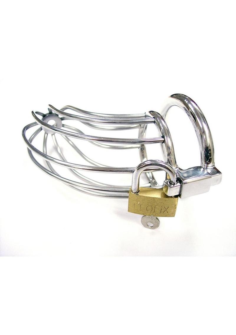 This male chastity cage is one of our best selling, the chastity cage comes complete with a padlock and key. It’s sleek looking design adds more fun to the play as it’s user-friendly. Rouge Stainless Steel Chastity Cock Cage with Padlock Manufacturer: Rouge Brand: Rouge SKU: RCCC024