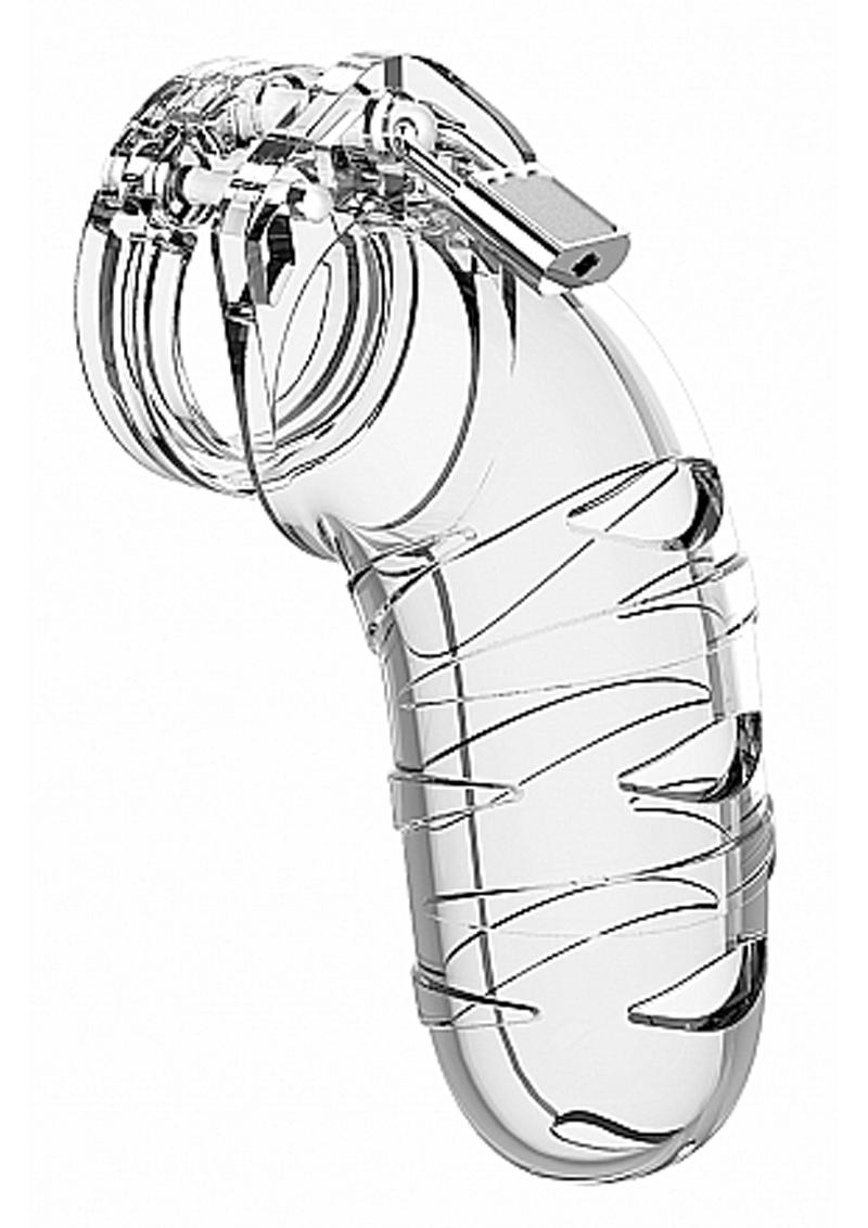 TAKE YOUR BDSM-PLAY TO THE NEXT LEVEL! CONTROL OR BE CONTROLLED, THAT'S THE QUESTION! The Man|Cage Chastity Cages are manufactured from high-grade polycarbonate, a very light, durable and hypoallergenic material. The cage consists of three parts which fit perfectly together. The two guidance pins connect the top parts and the oval taper pin connects the rings with the cage. A variety of rings in different sizes and distance pieces will allow you to create the perfect size! The rings have a comfortable fit and are absolutely safe. A metal lock or tie-wrap lock can easily close the cage. The included tie-wrap locks ensure that they will not trigger the alarm of metal detectors at parties, festivals or even airports! As hygiene is very important while wearing a cage, the superior Man|Cage series are equipped with a variety of vents and a urination opening. The cage makes it impossible to get an erection but it will be, after liberation, super intense, just like the freeing orgasm to follow! The Man|Cage Chastity Cage gives the key-holder optimal power over sexual gratification! Dimensions: Length: 5.5 in. Inner diameter cage: 1.7 in. Adjustable rings - Outside diameter: 1.7 in., 1.9 in., 2.1 in., 2.3 in.