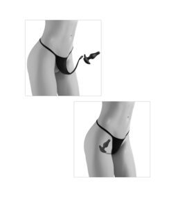 Hookup Panties Crotchless Love Garter XL-XXL from Pipedream Products. Want the Hookup on a sexy little secret? These provocative pleasure panties do not just look and feel amazing, they are designed for discreet delights and mind blowing memories, anytime and any place! With these sexy little something is underneath, you can enjoy seductive sensations and hands free stimulation while you look irresistible and feel incredible! Perfect for date night partner play or your go to for solo satisfaction, Hookup Panties are made for pleasure and crafted with your comfort in mind every step of the way. Dare to be bold and the Hookup Panties will do the rest! Key features: designed for discreet delights. Hookup Panties are designed to stimulate you with every subtle movement. Once inserted, the plug will securely hold the H-string in place as it teases, pleases, tugs and pulls with your natural, everyday body motion. Package contains: 1 Pair of Panties, 1 Hookup Butt Plug. Care instructions: Panties hand wash only with a mild detergent. Hang to dry. Hookup Butt Plug the Elite Silicone plug cleans easily with antibacterial cleaner and warm water. For extra comfort, use a water based lubricant like Moist. Size: Panties fits ladies plus sizes XL–2XL, 10 to 18. Hookup Plug length 3.7 inches, width 2.4 inches, insertable length 2.6 inches, maximum insertable width 1.2 inches. Materials: Panties fabric blend 90% Polyester, 10% Elastane. Butt Plug Silicone. Video. Categories: Women's Underwear, Naughty Role Play, Small and Medium Butt Plugs, Plus Size. 2022.