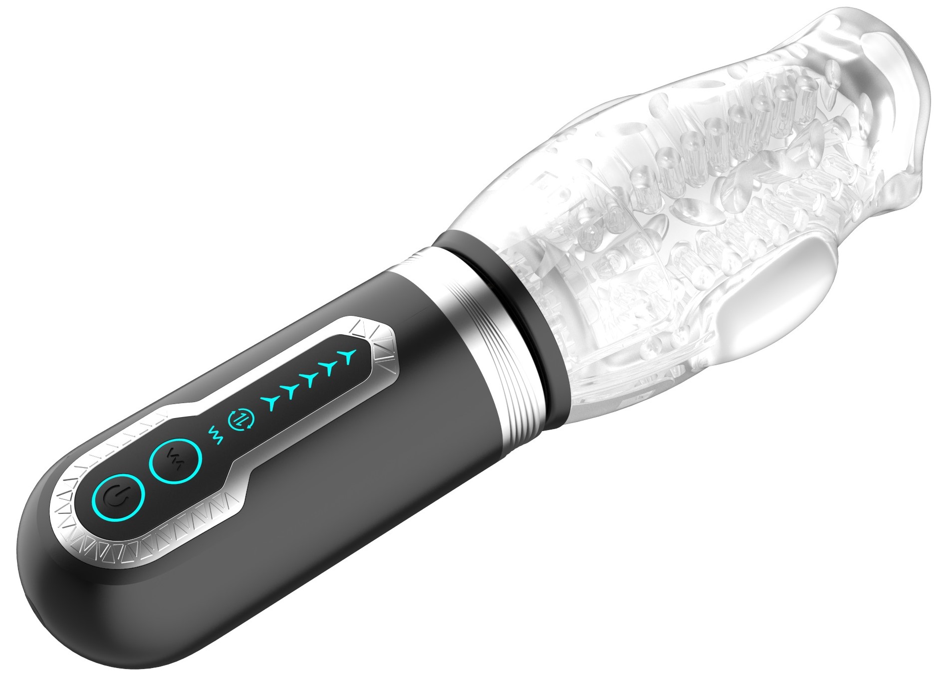 The Male Stroker 3 Blowjob Sucker Thrusting Vibrating, Rotating Stroker from Sweet Dreams. Introducing the Male Stroker Masturbation Sex Toy 3.0 Upgrade Version - the ultimate pleasure experience for men. This upgraded version of the Male Stroker offers a range of features designed to enhance your pleasure and satisfaction. With its unique 3 in 1 function, you can enjoy both up and down movement, 360 degree rotation, and powerful vibration. With 10 different vibration frequencies and 5 rotation frequencies, you can customize your experience to suit your preferences. The transparent cup design allows you to watch the action as it happens, adding an extra level of excitement to your playtime. And when you are finished, the detachable cup makes cleaning quick and easy. Functions: telescopic and 10 frequency vibration plus 5 rotation modes. Materials: ABS Plastic + Thermoplastic Elastomers TPE. Noise: ≤40 decibels. Waterproof level: the usable part is waterproof, but the main body is not. Control mode: button control. Power supply mode: USB interface charging. Male masturbator has 3 different motors. Battery type: Lithium Polymer. Use time 50 minutes. Charging time 150. Size 10.51 inches by 3.38 inches by 2.87 inches. Categories: Male Masturbators, Vibrators, Sex Toys for Men, Rechargeable Vibrators, Sleeves and Rings, Mouth Masturbators