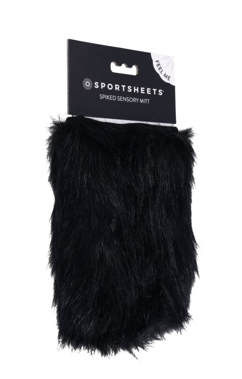 sensory play mitt faux fur spiked touch