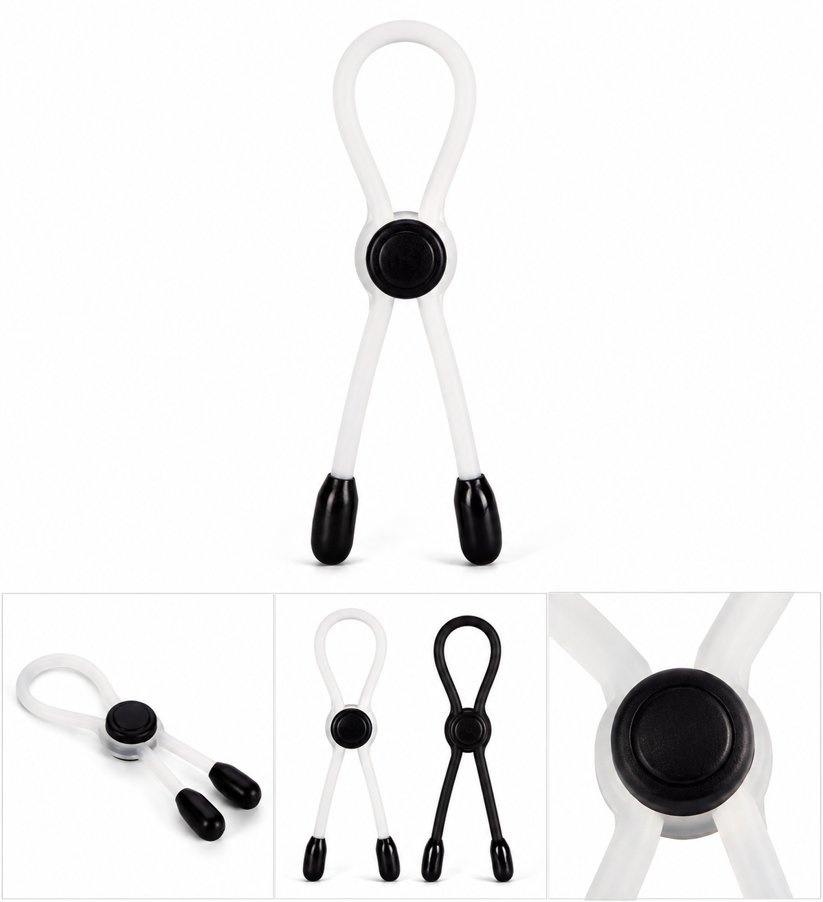 The Iron Fire Adjustable Silicone Ring features a lasso-style adjustable closure, premium body-safe silicone, and waterproof construction for a comfortable personalized fit. Iron Fire adjustable silicone ring with sliding lock closure