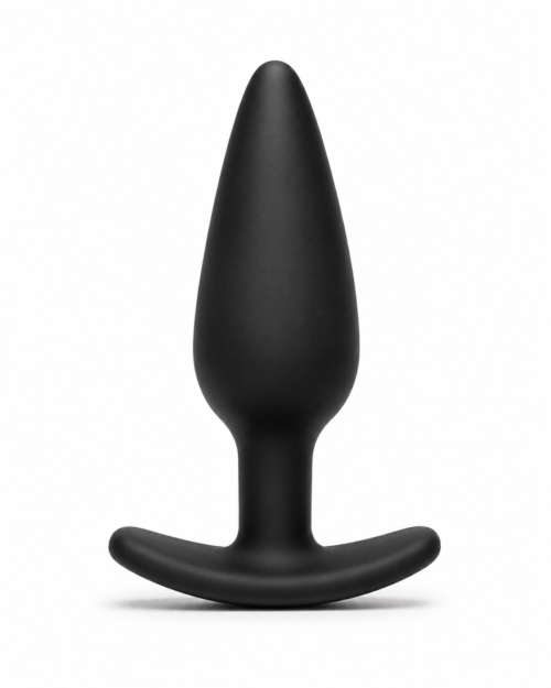 Limitless Soft-Touch Silicone Plug made from body-safe black silicone